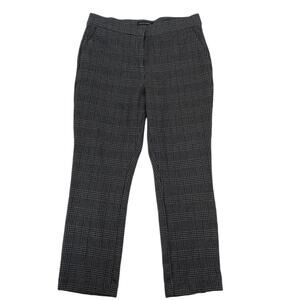 Banana Republic Sloan Ankle Pants Gray Plaid Check Trousers Size 8 Women